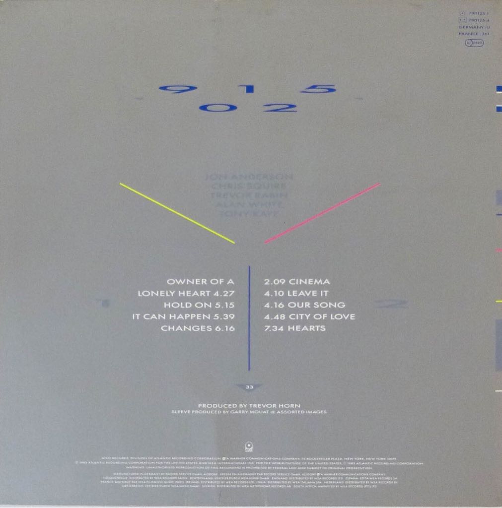 90125 - Yes (12” - 44:48) music collectible [Barcode 829421901228] - Main Image 2