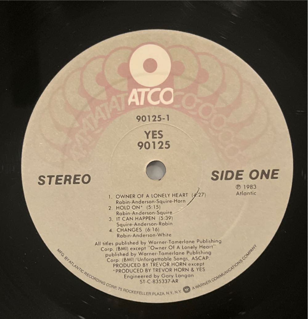 90125 - Yes (12”) music collectible - Main Image 3