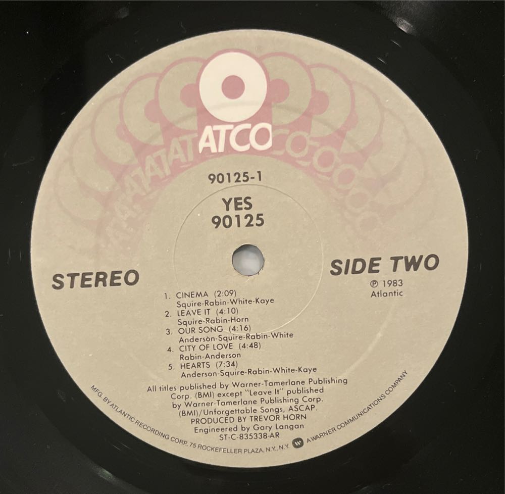 90125 - Yes (12”) music collectible - Main Image 4