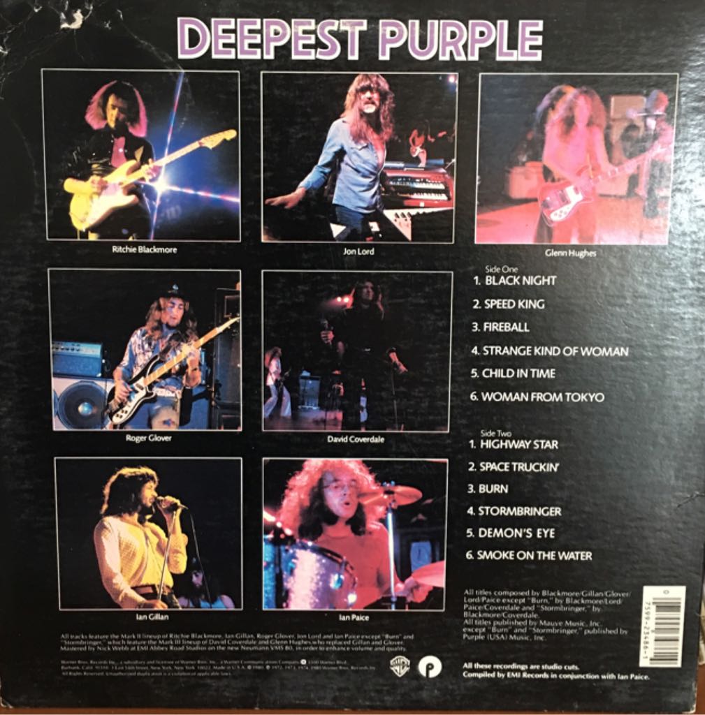 Deepest Purple - Deep Purple (12”) music collectible [Barcode 075992348614] - Main Image 2