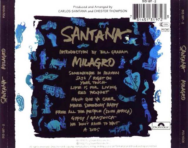 Milagro - Carlos Santana (12”) music collectible [Barcode 7509967214190] - Main Image 2