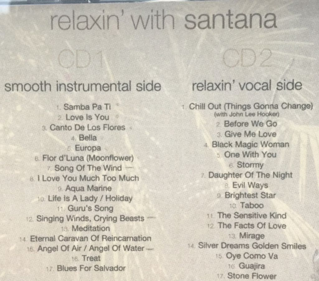 Relaxin With Santana - Santana (CD) music collectible [Barcode 5099751134022] - Main Image 2