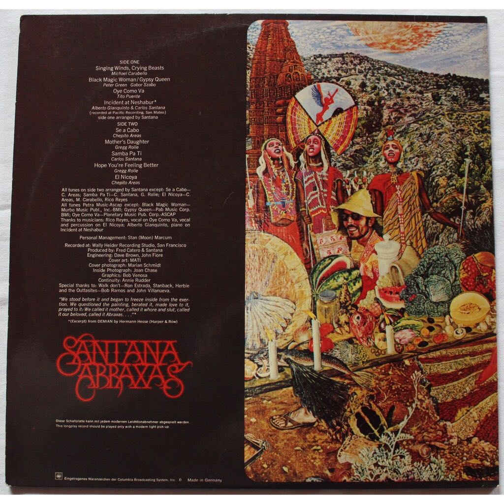 Abraxas - Santana (12”) music collectible - Main Image 2