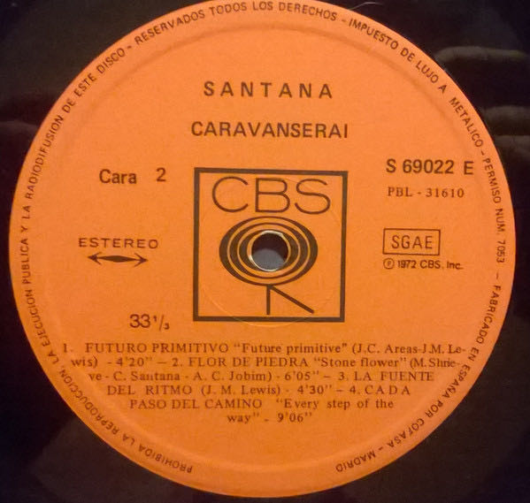 Caravanserai - Santana (12” - 51) music collectible [Barcode 074643161015] - Main Image 4