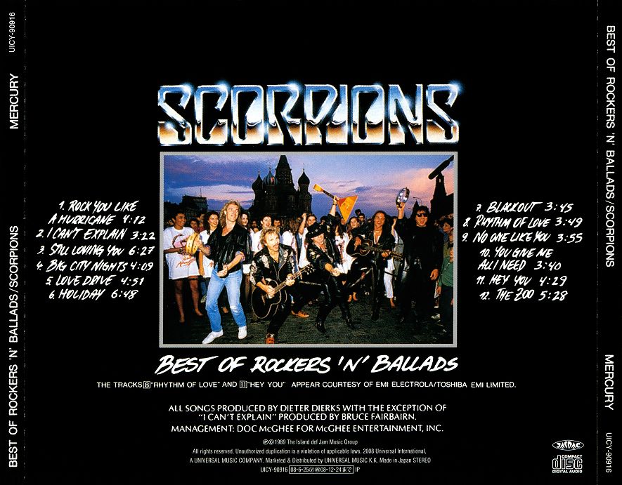 Best Of Rockers N Ballads - Scorpions (CD) music collectible [Barcode 7032727800826] - Main Image 2