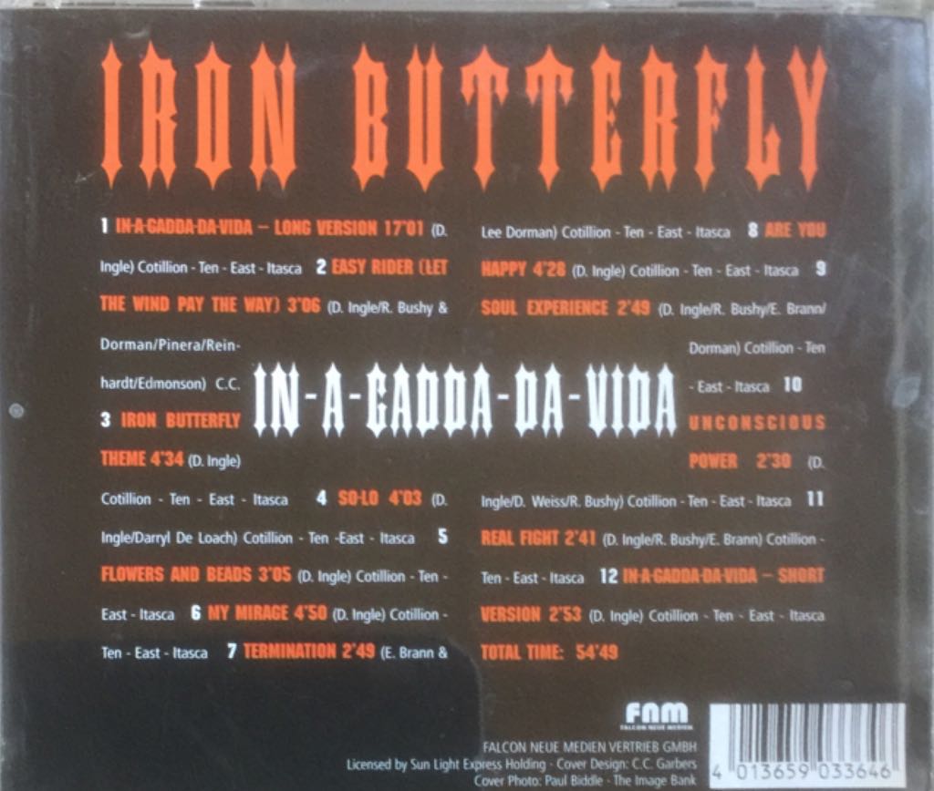 In-A-Gadda-Da-Vida - Iron Butterfly (CD) music collectible [Barcode 4013659033646] - Main Image 2