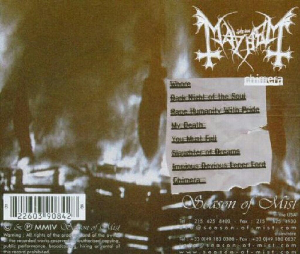 Chimera - Mayhem (CD) music collectible [Barcode 822603908428] - Main Image 2