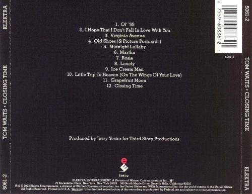 Closing Time - Tom Waits (12”) music collectible [Barcode 8714092756517] - Main Image 2