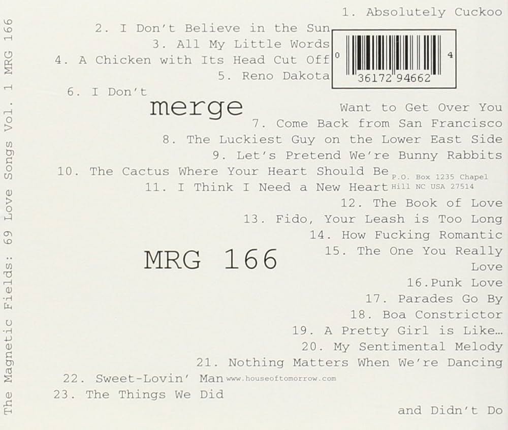 69 Love Songs - Magnetic Fields (CD) music collectible - Main Image 2