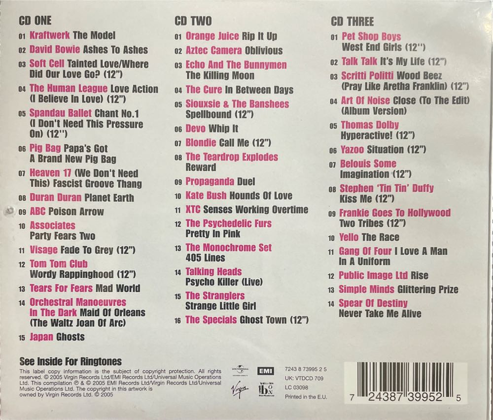 Real Eighties - Hits Plus Extended Mixes - Various Artists (CD) music collectible [Barcode 724387399525] - Main Image 2