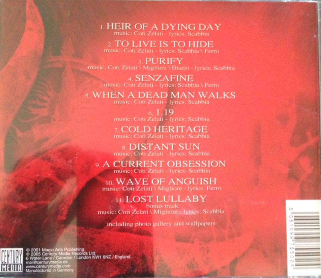 Unleashed Memories (Bonus Tracks) - Lacuna Coil (CD - 55) music collectible [Barcode 5051099755024] - Main Image 2