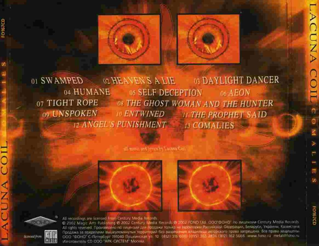 Comalies - Lacuna Coil (CD - 51:44) music collectible [Barcode 7277017746020] - Main Image 2