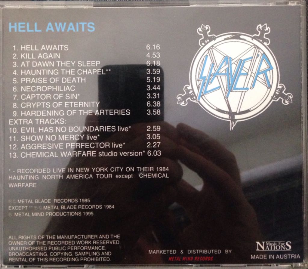 Hell Awaits - Slayer (CD) music collectible - Main Image 2