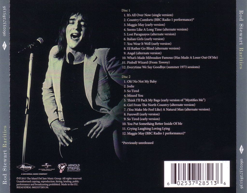 Rarities - Stewart Rod (CD - 99) music collectible [Barcode 602537285136] - Main Image 2