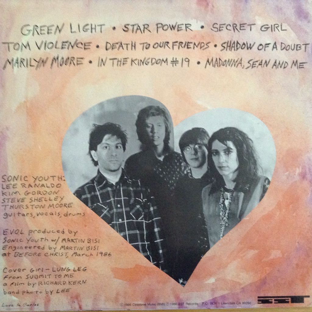 Evol - Sonic Youth (12”) music collectible [Barcode 892001002431] - Main Image 2