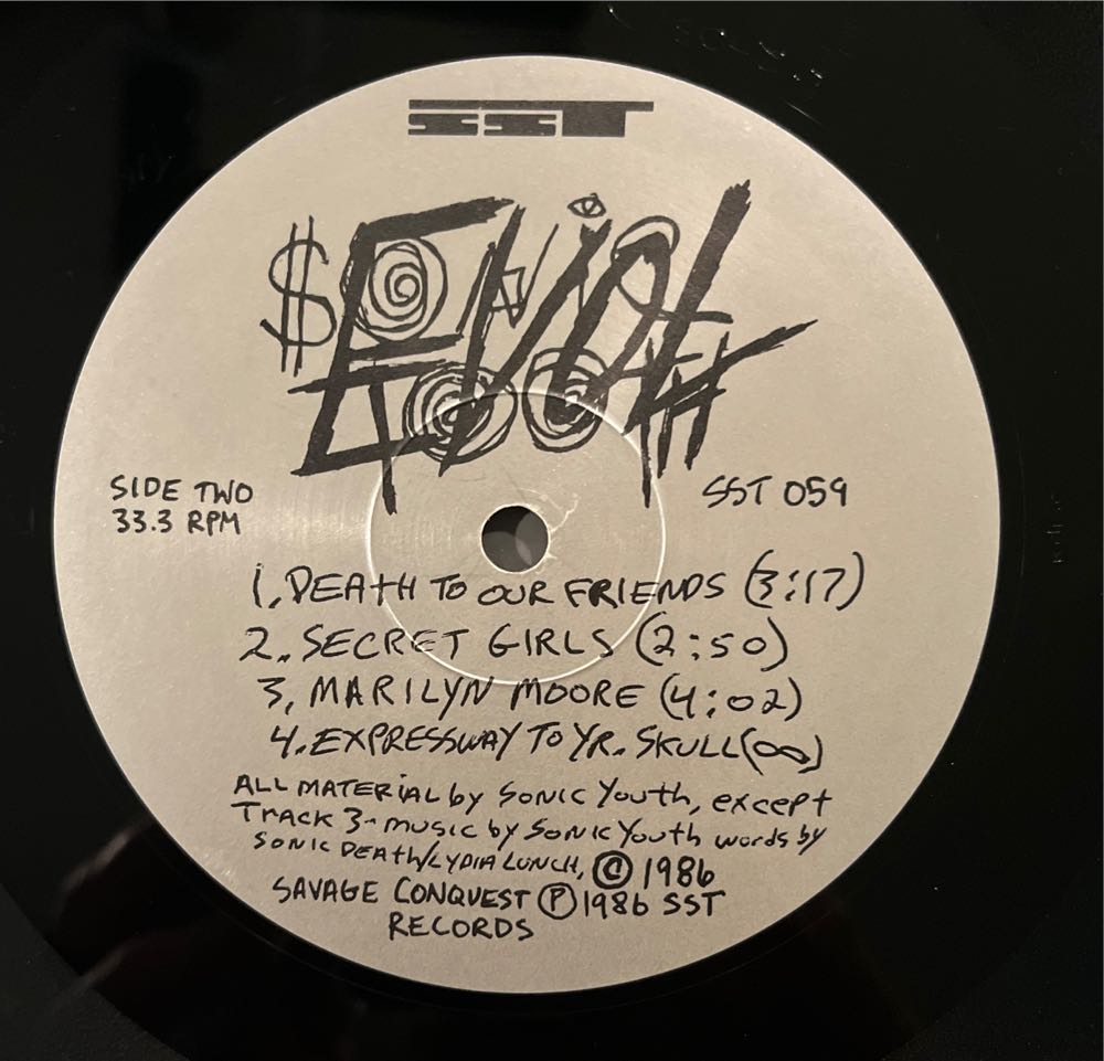 Evol - Sonic Youth (12”) music collectible [Barcode 892001002431] - Main Image 4
