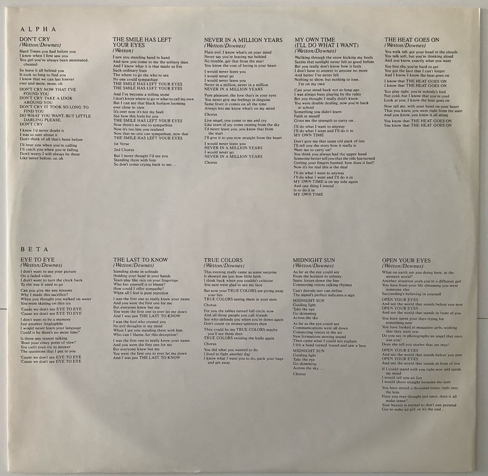 ALPHA - Asia (12”) music collectible - Main Image 4