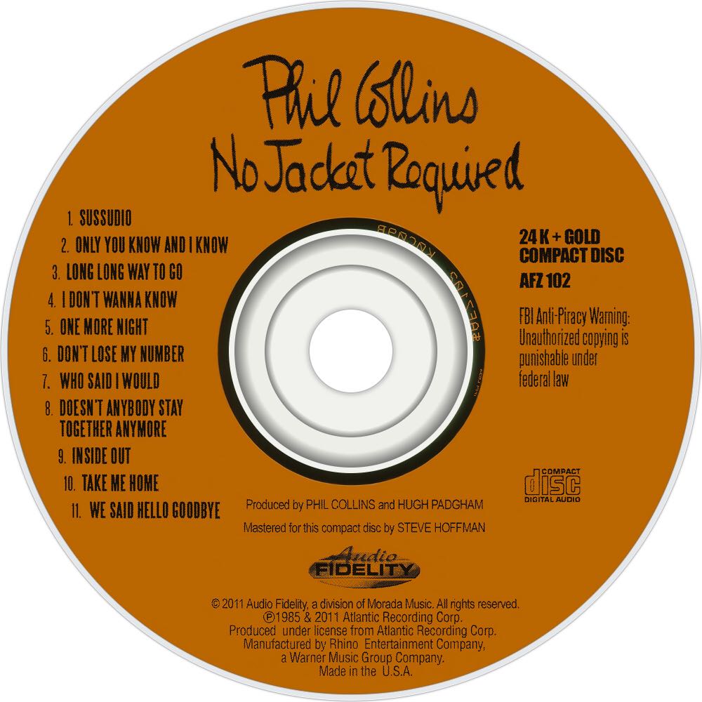 1985 - No Jacket Required - Phil Collins (CD) music collectible [Barcode 7567812402] - Main Image 3
