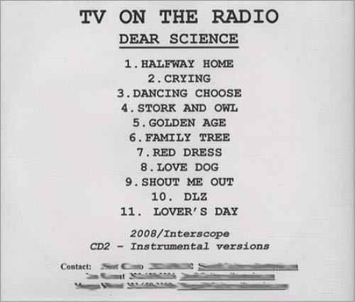 Dear Science - TV On The Radio (CD) music collectible [Barcode 652637282122] - Main Image 2