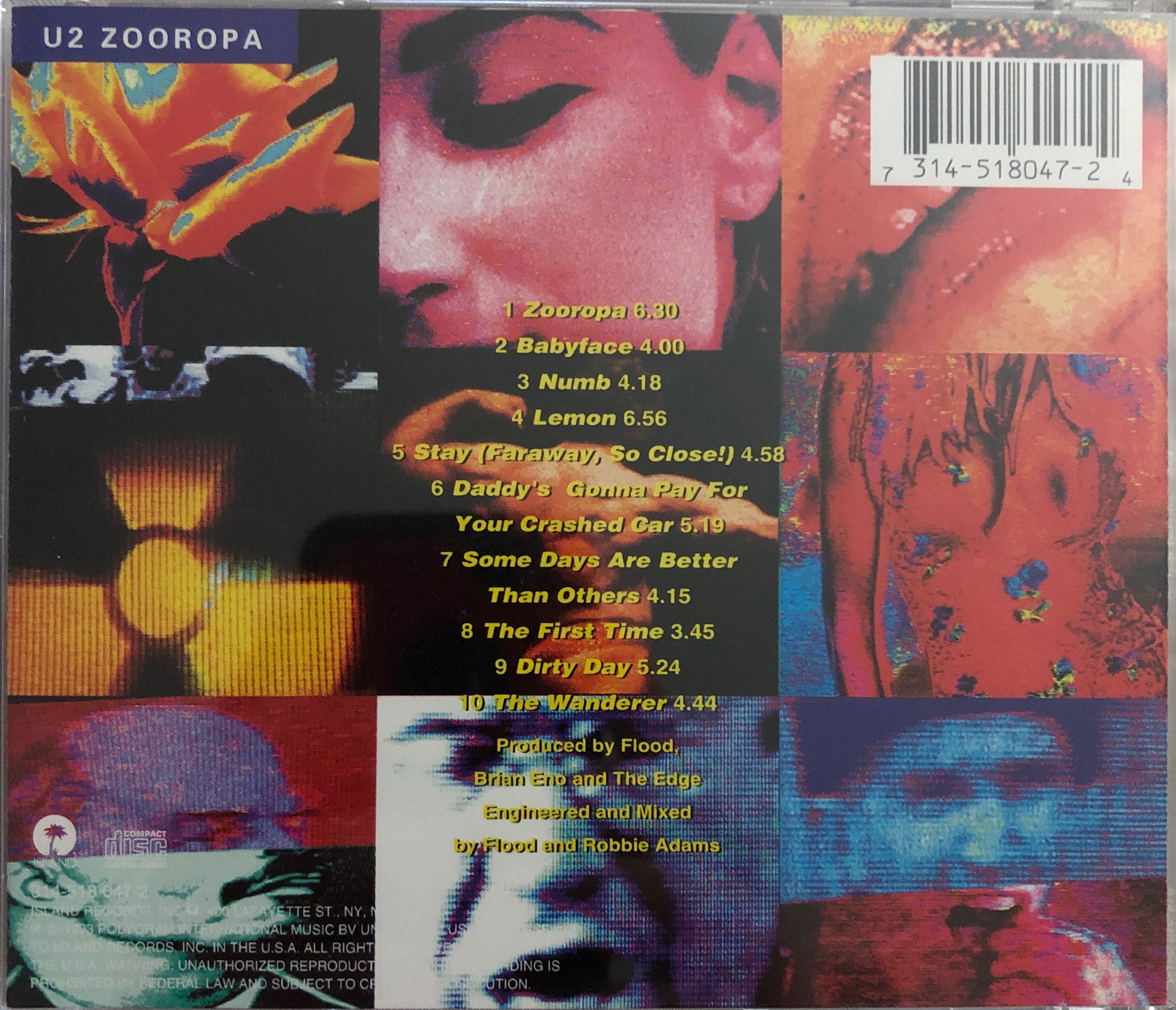 Zooropa - U2 (CD - 48) music collectible [Barcode 731451804724] - Main Image 3