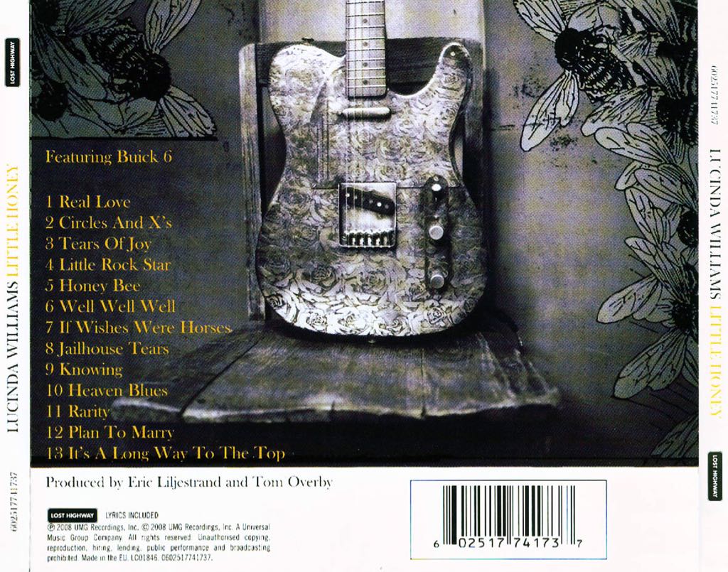 Little Honey - Lucinda Williams (CD - 68) music collectible [Barcode 602517741737] - Main Image 2
