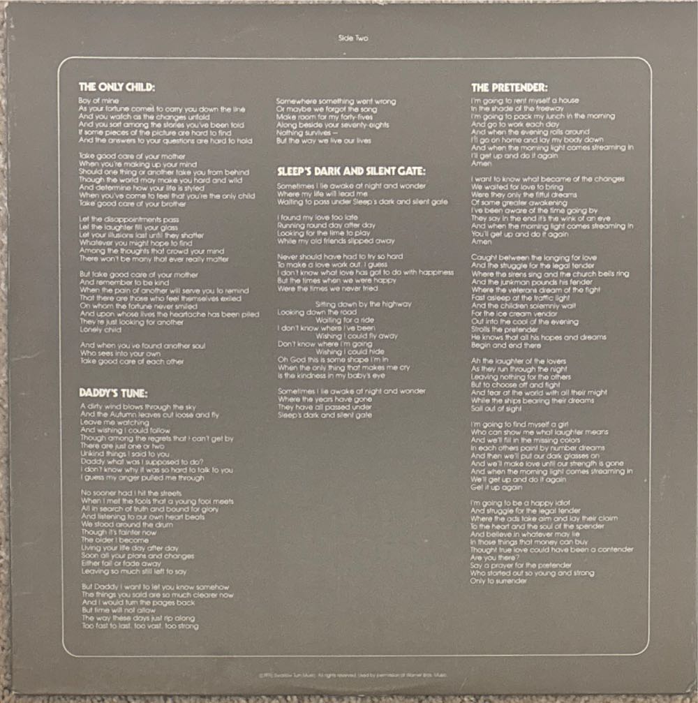 Pretender, The - Jackson Browne (12” - 3507) music collectible - Main Image 3