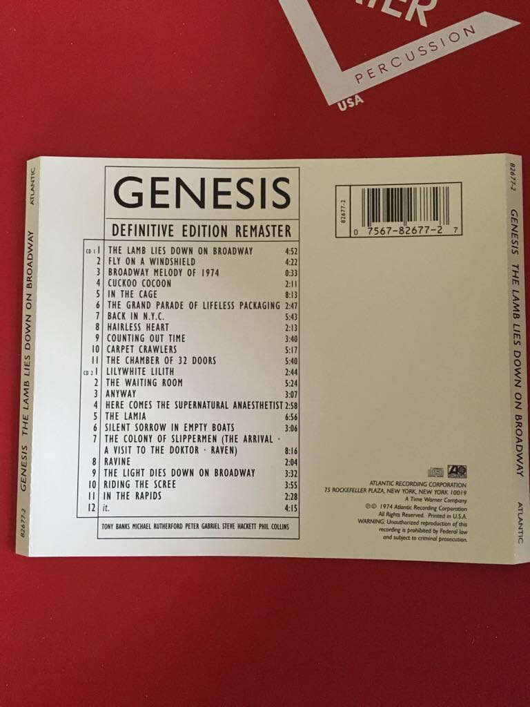 The Lamb Lies Down On Broadway - Genesis (CD - 94) music collectible [Barcode 075678267727] - Main Image 2