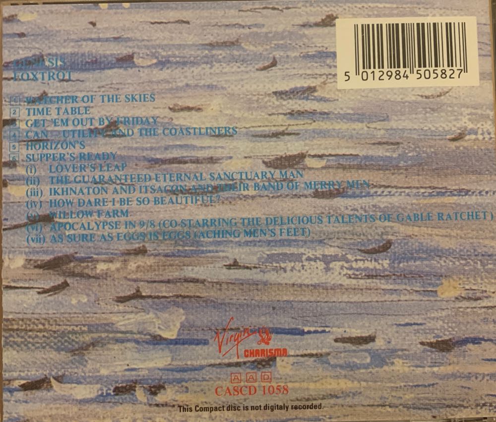 Foxtrot - Genesis (CD - 52) music collectible [Barcode 5012984505827] - Main Image 2
