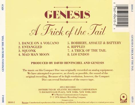 A Trick of the Tail - Genesis (CD - 52) music collectible [Barcode 075679041524] - Main Image 2