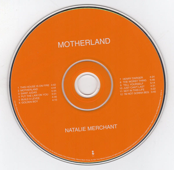 Motherland - Merchant, Natalie (CD - 59) music collectible [Barcode 075596272124] - Main Image 3