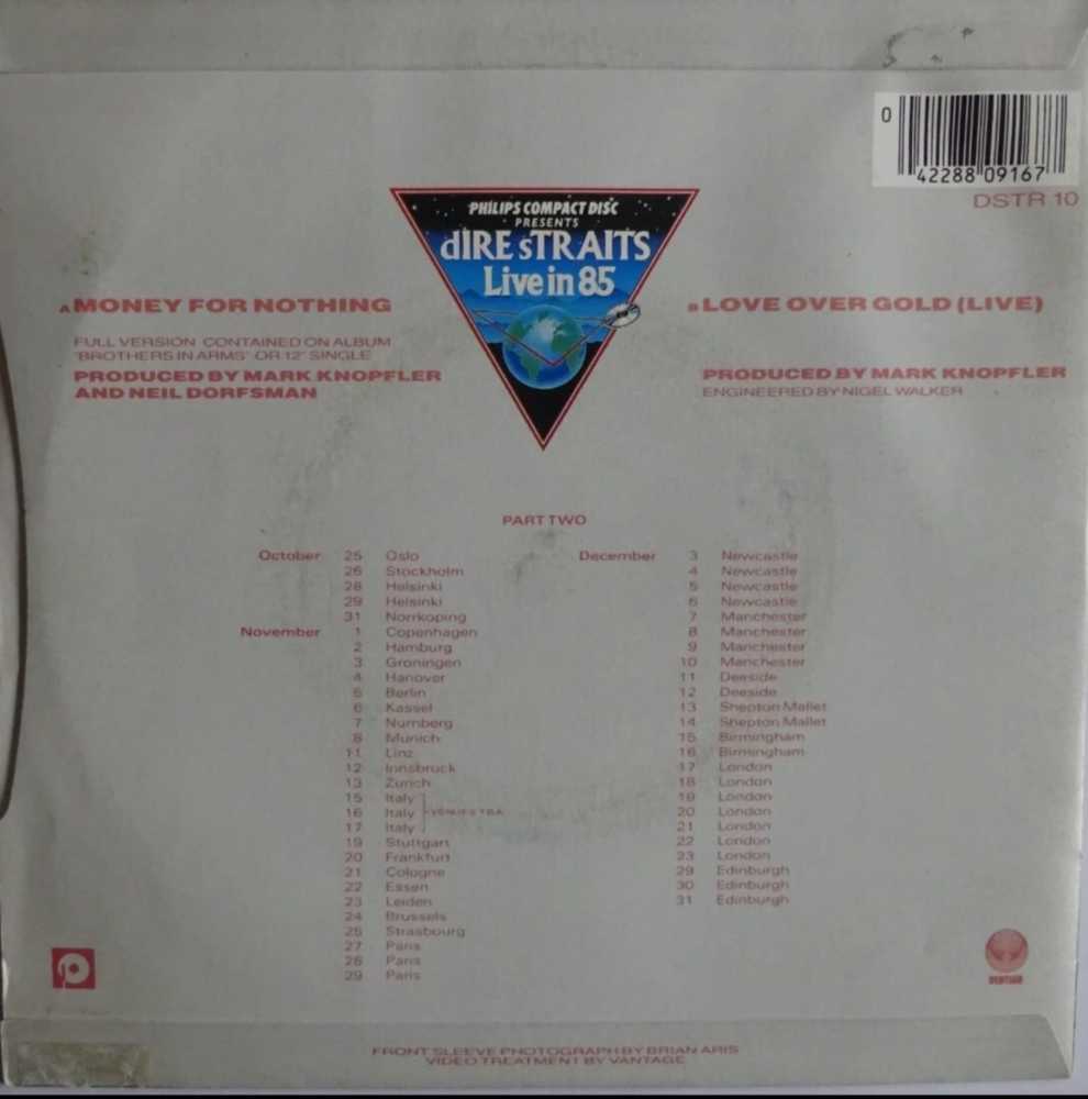 03 - 7” Single - Dire Straits - Money For Nothing - Dire Straits (7” - 9) music collectible [Barcode 042288091677] - Main Image 2
