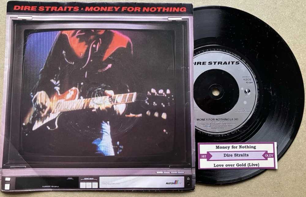 03 - 7” Single - Dire Straits - Money For Nothing - Dire Straits (7” - 9) music collectible [Barcode 042288091677] - Main Image 4