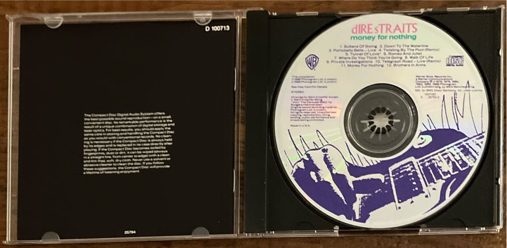 Money For Nothing - Dire Straits (CD) music collectible [Barcode 075992579414] - Main Image 3