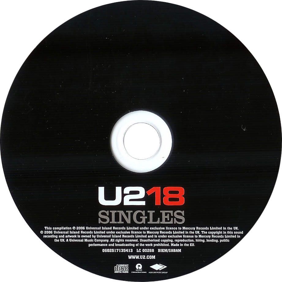 18 Singles - U2 (CD - 74) music collectible [Barcode 602517143081] - Main Image 4