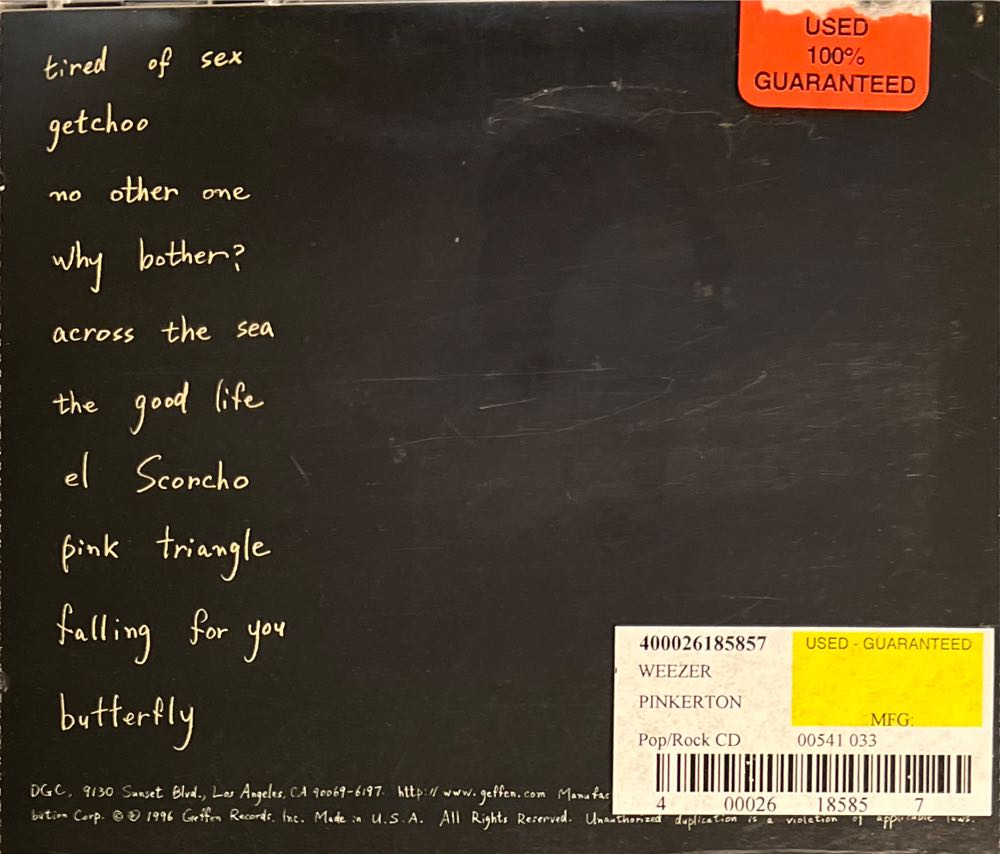 Pinkerton - Weezer (12”) music collectible - Main Image 2