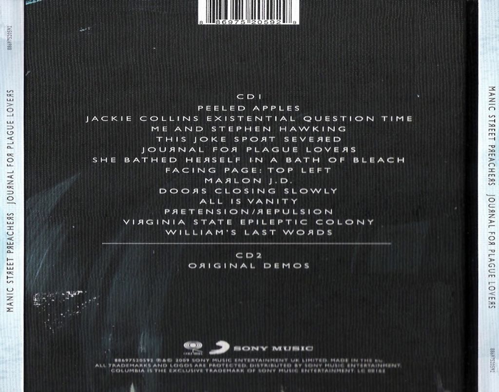 Journal For Plague Lovers - Manic Street Preachers (CD - 45) music collectible [Barcode 8803581115666] - Main Image 2