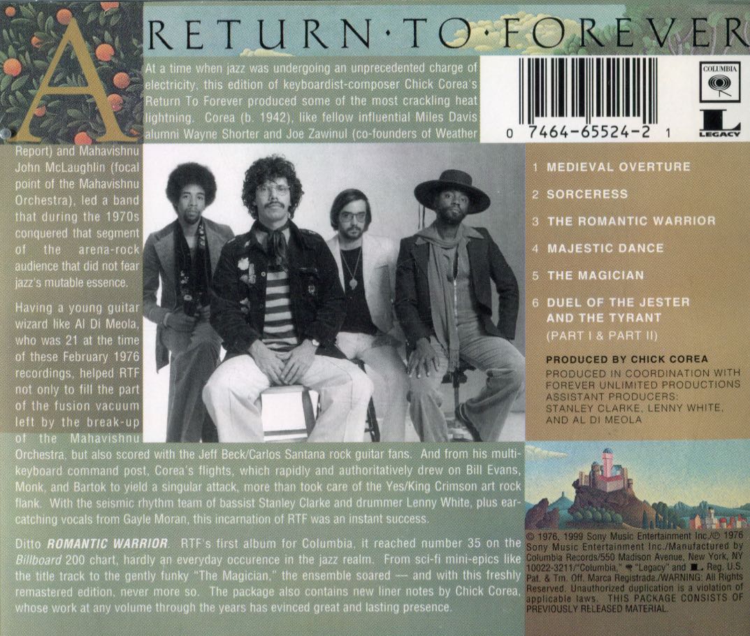 Romantic Warrior - Return To Forever (CD) music collectible [Barcode 074646552421] - Main Image 4