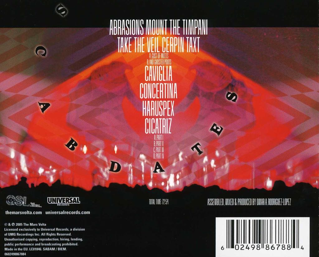 Scabdates - Mars Volta (CD - 7254) music collectible - Main Image 2