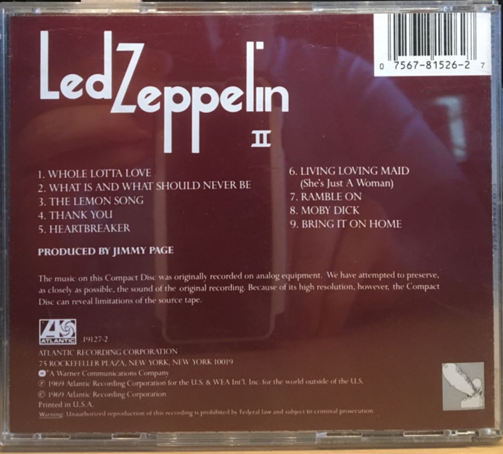 Led Zeppelin II - Led Zeppelin (CD) music collectible - Main Image 2