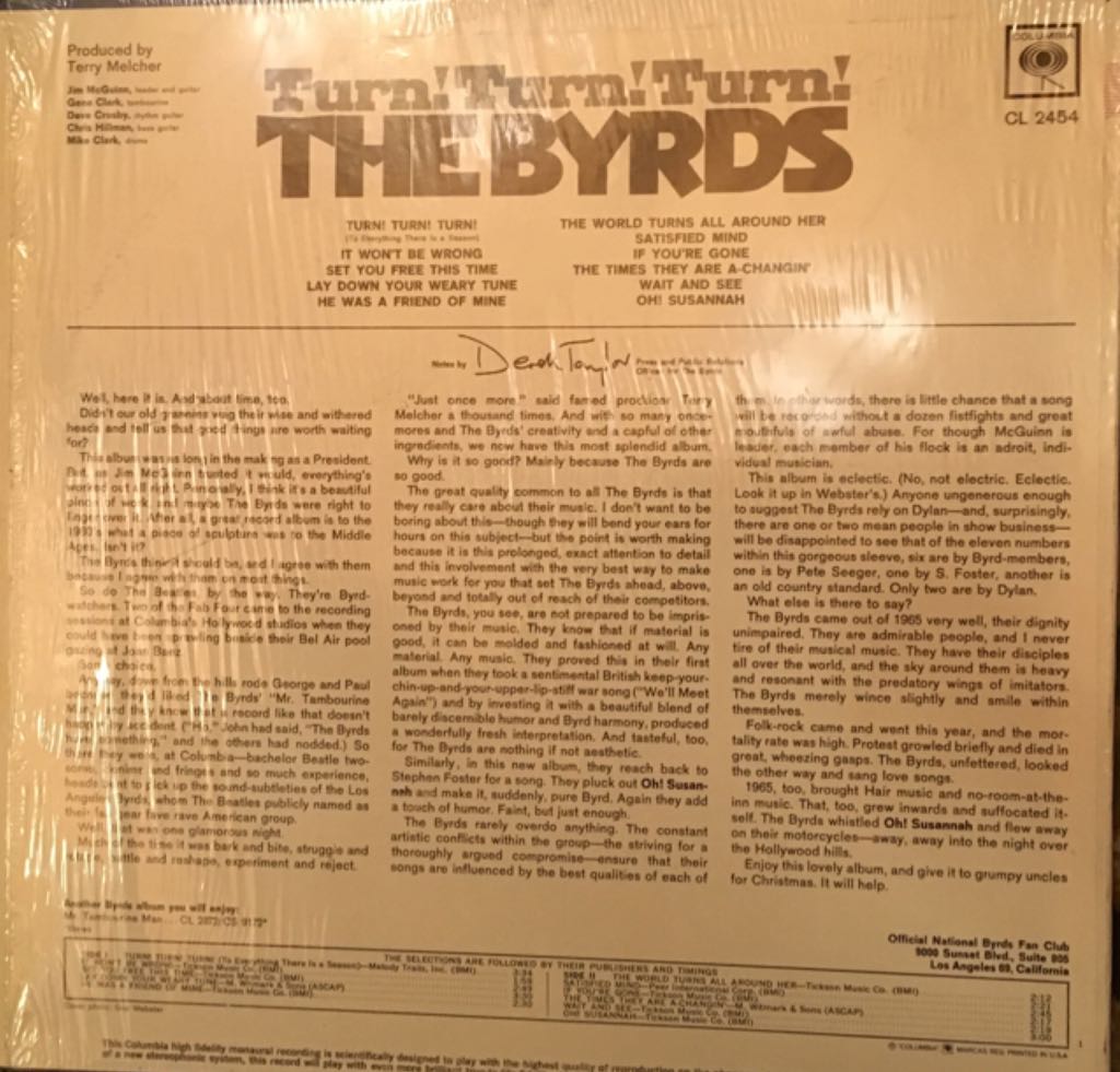 Turn! Turn! Turn! - Byrds, The (12”) music collectible - Main Image 2