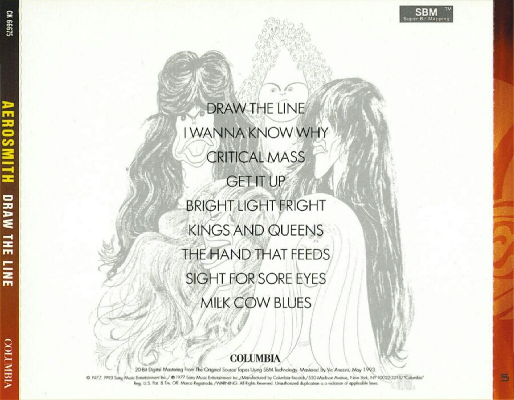 Draw The Line - Aerosmith (CD - 35) music collectible [Barcode 074643485623] - Main Image 2