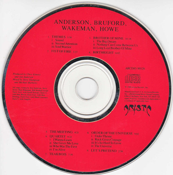 Anderson Bruford Wakeman Howe - Anderson Bruford Wakeman Howe (12” - 59) music collectible [Barcode 755174693229] - Main Image 3