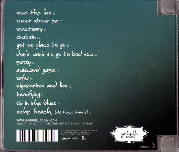 Lessons To Be Learned - Cilmi, Gabriella (CD - 44) music collectible [Barcode 602517739451] - Main Image 3