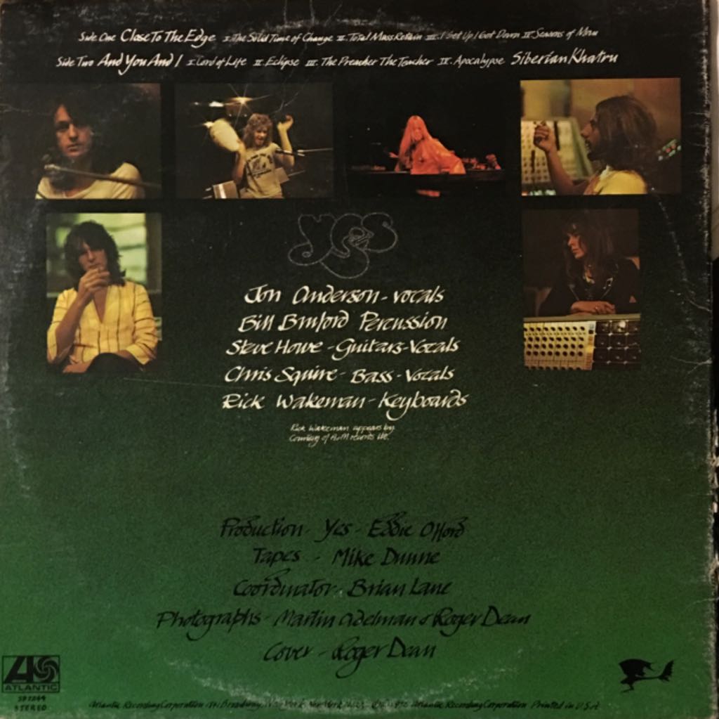 Close To The Edge - Yes (12”) music collectible - Main Image 2