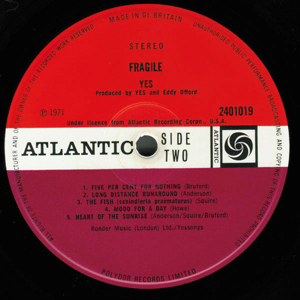 Fragile - Yes (12” - 4116) music collectible [Barcode 0075678153129] - Main Image 4