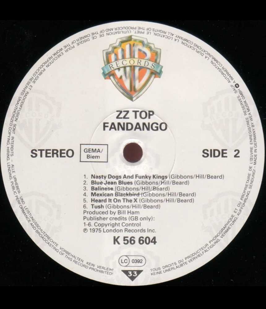 Fandango - ZZ Top (12” - 34) music collectible - Main Image 4