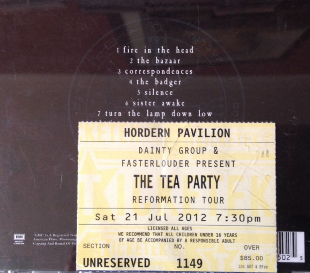 The Edges Of Twilight - Tea Party, The (CD - 67:21) music collectible [Barcode 344383235025] - Main Image 2