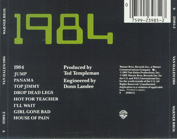 1984 - Van Halen (CD) music collectible [Barcode 081227991753] - Main Image 4