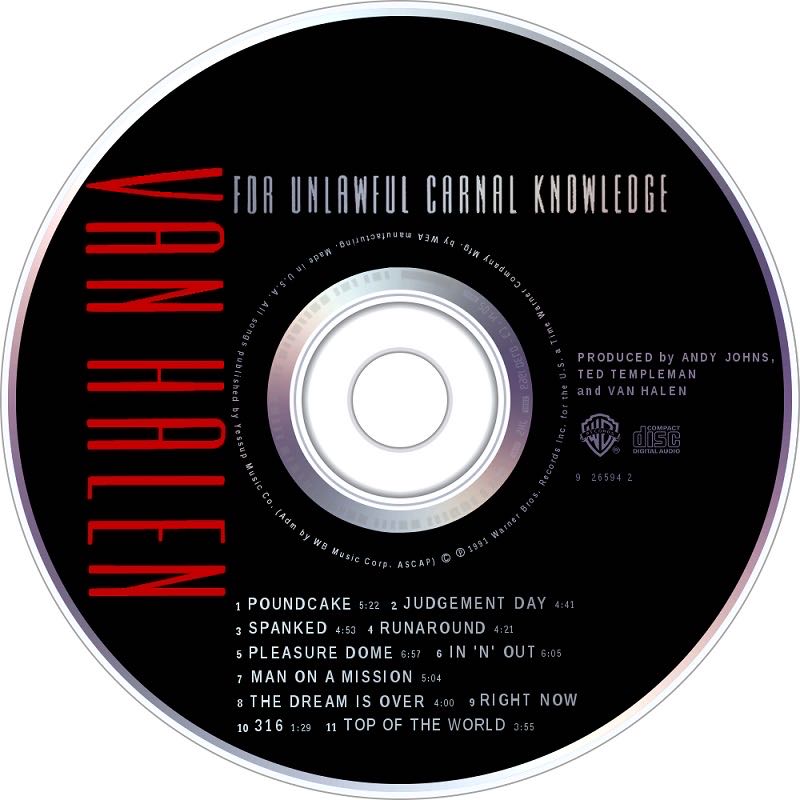 For Unlawful Carnal Knowledge - Van Halen (CD - 5200) music collectible [Barcode 075992659420] - Main Image 3