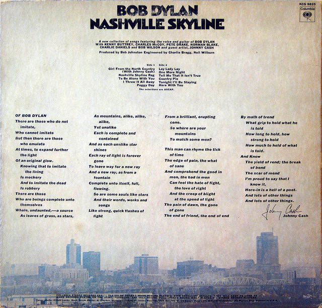 Nashville Skyline - Dylan, Bob (12”) music collectible - Main Image 2
